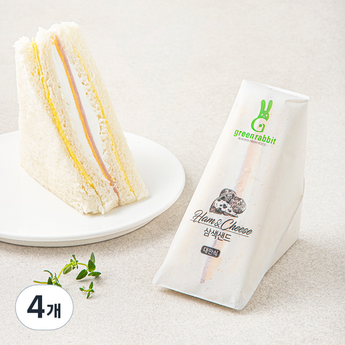 그린래빗 삼색샌드위치, 80g, 4개