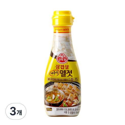 오뚜기 삼겹살 제주식 멜젓 소스, 270g, 3개