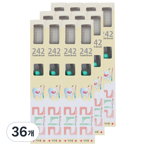 242 치과용 유아 칫솔, 초록, 1개입, 36개입