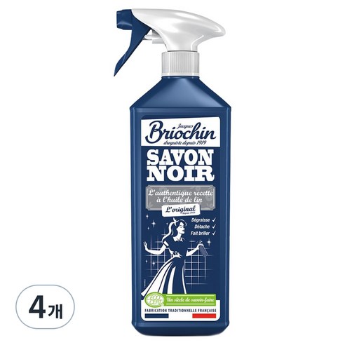 브리오신 블랙솝 사봉 느와르 다목적세정제, 750ml, 4개