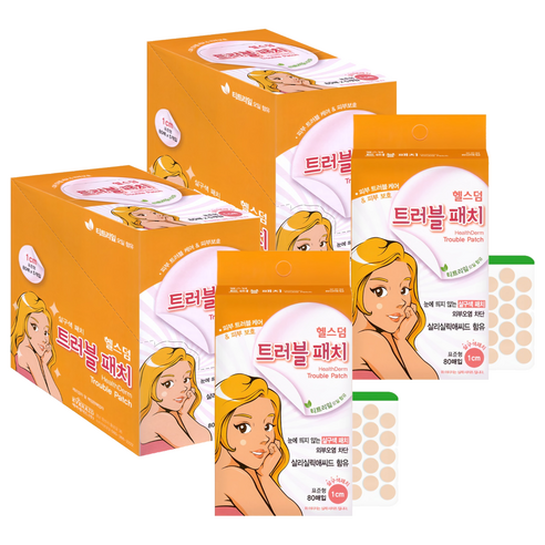 헬스덤 티트리 트러블 패치 살구색, 80개입, 10개