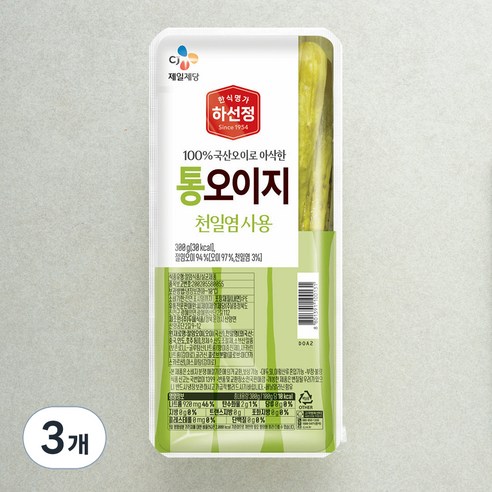 하선정 통 오이지, 300g, 3개