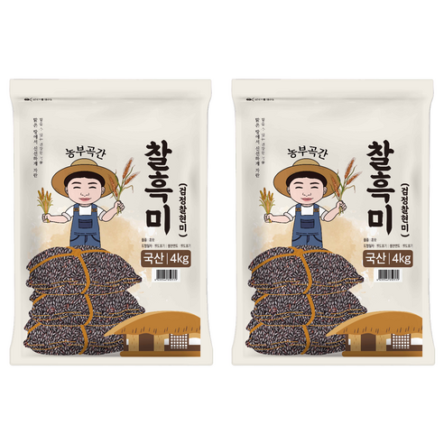 농부곡간 국산 찰흑미, 3kg, 2개