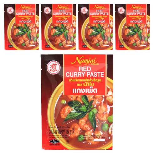 Namjai 타이 레드 커리 페이스트, 50g, 5개