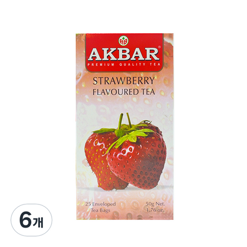 아크바 딸기향 홍차, 2g, 25개입, 6개