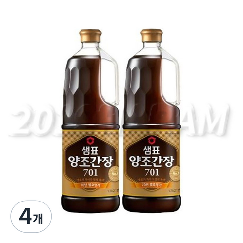 샘표 양조간장 701, 1.7L, 4개