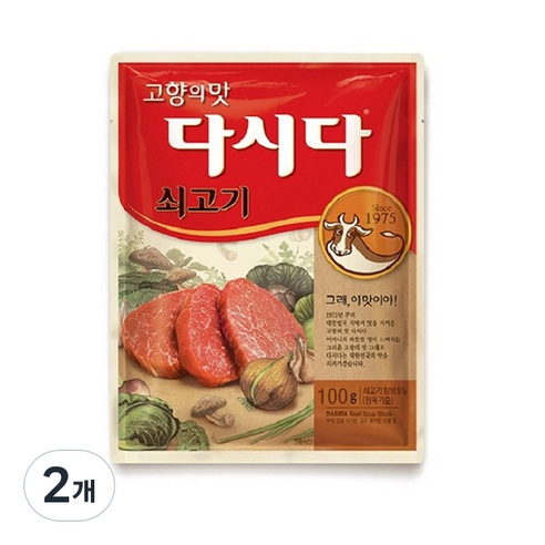 CJ제일제당 쇠고기 다시다, 100g, 2개