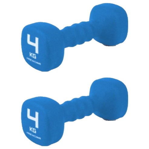 아이워너 네오프렌 사각 아령 스카이블루, 4kg, 2개