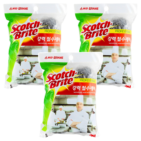 스카치브라이트 강력 철수세미, 5개입, 3개