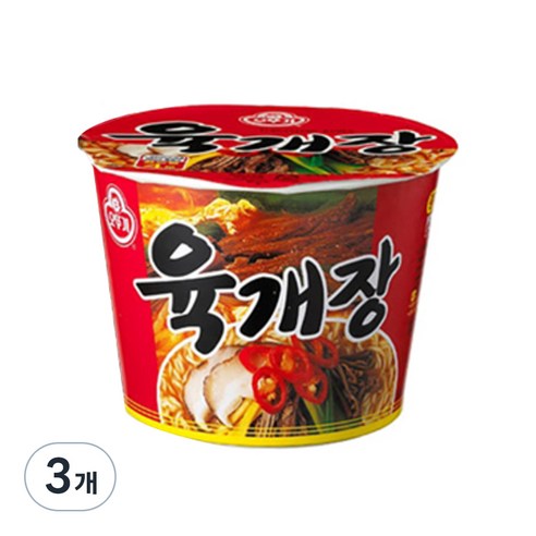 오뚜기 육개장 컵라면 110g, 3개