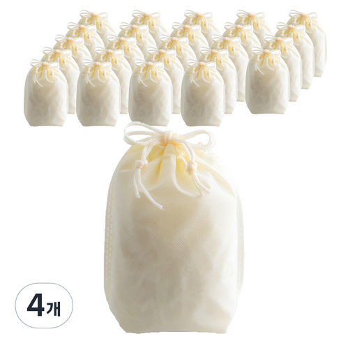 부직포 복주머니 더스트백 30 x 39 cm 25p, 아이보리, 4개