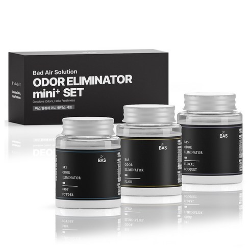 BAS 미니 플러스 탈취제 본품 선물세트 3종으로 집안 가득 쾌적한 향기