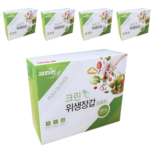 크린손 크린 위생장갑 알뜰형, 500개입, 5개