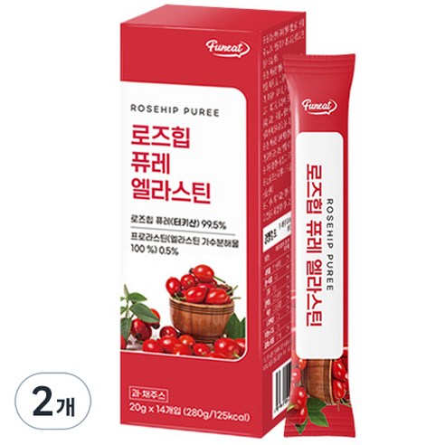 퍼니트 리얼 로즈힙 퓨레 엘라스틴, 280g, 2개