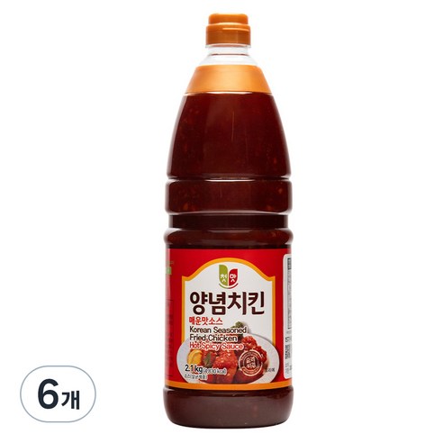 청우식품 양념치킨 매운맛소스, 2.1kg, 6개