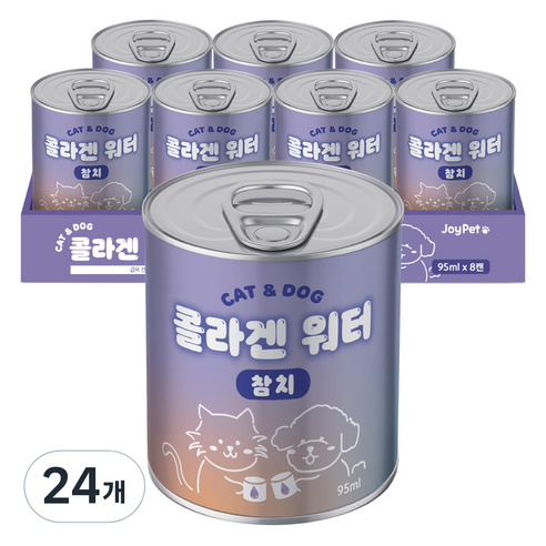조이펫 반려동물 간식 콜라겐 워터, 참치, 95ml, 24개