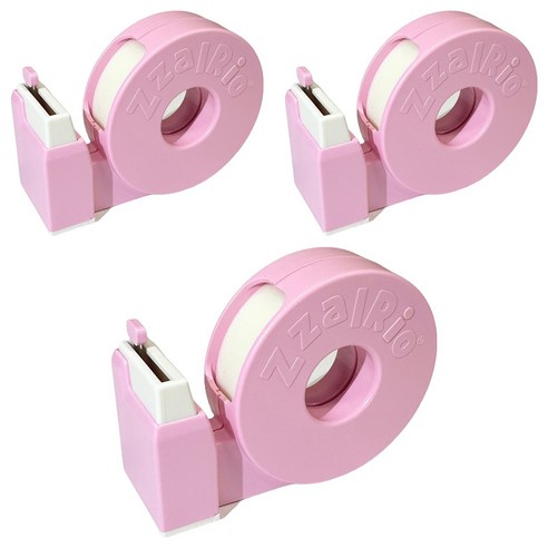잘잘리오 아동용 안전 휴대용 테이프 디스펜서, 피치 핑크, 3개