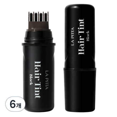 라피타 새치커버 헤어틴트 10ml, 블랙, 6개