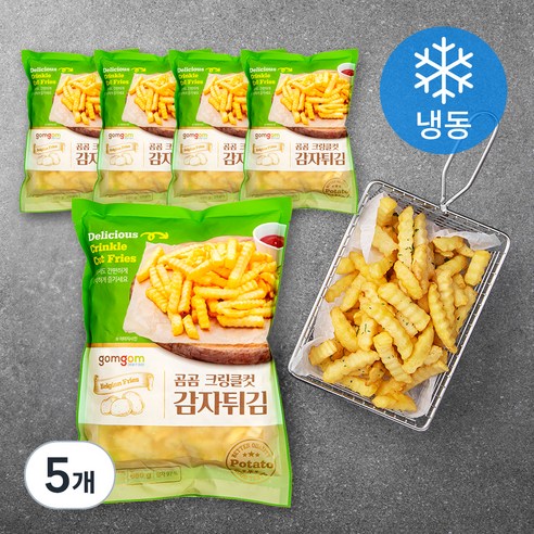 곰곰 크링클컷 감자튀김 (냉동), 650g, 5개