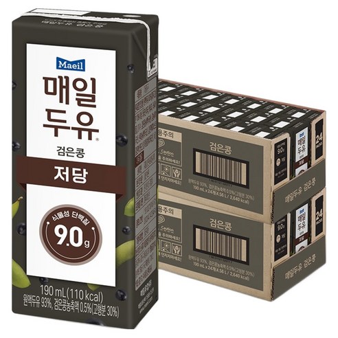 매일두유 검은콩, 190ml, 48개