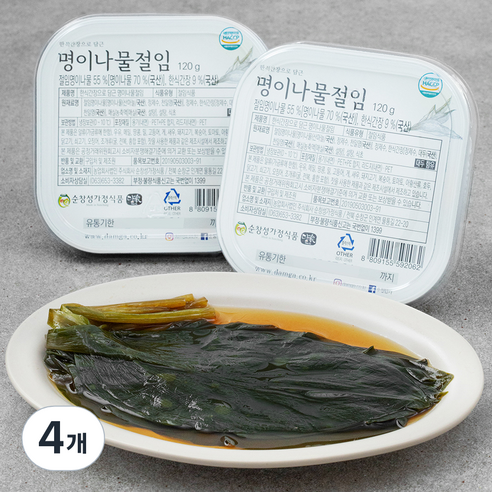 담가 한식간장으로 담근 명이나물절임, 120g, 4개