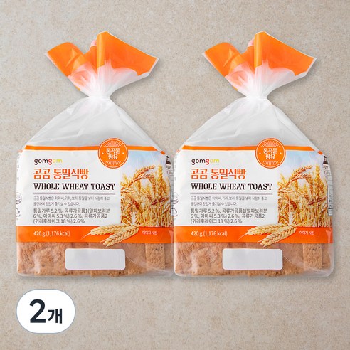 곰곰 통밀식빵, 420g, 2개