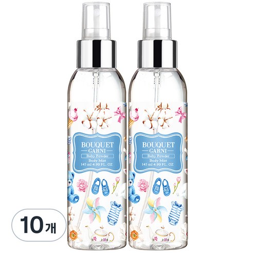 부케가르니 바디미스트 베이비파우더향, 145ml, 10개