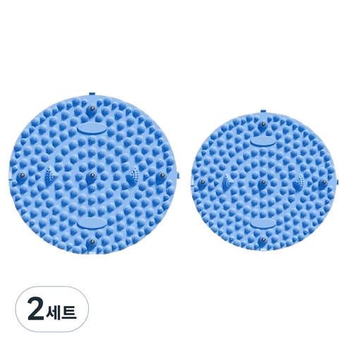 솔솔담다 시원한 발바닥 지압매트 55cm + 35cm 세트, 블루, 2세트