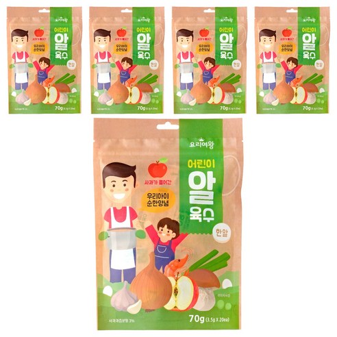 요리여왕 어린이 알 육수 20p, 70g, 5개, 혼합맛