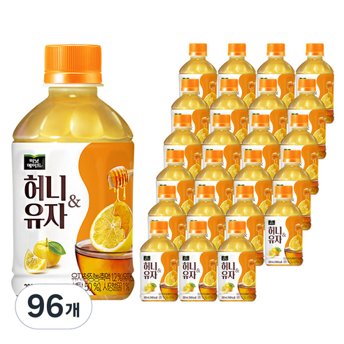 미닛메이드 허니유자, 280ml, 96개