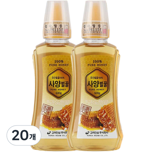 고려인삼 사양 벌꿀, 20개, 600g