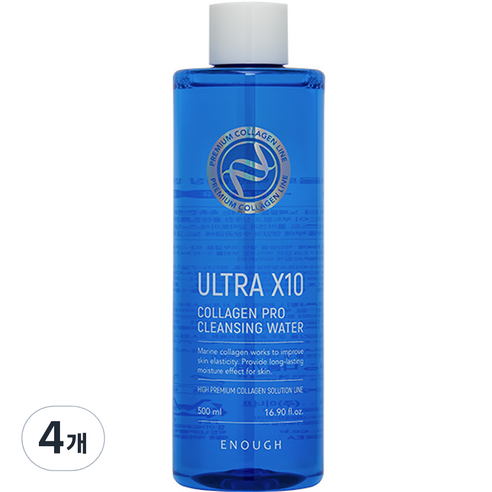 이너프 울트라 엑스텐 콜라겐 프로 클렌징 워터, 500ml, 4개