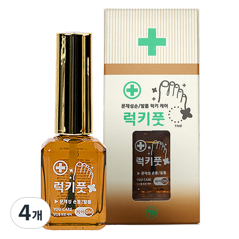 유케어 럭키풋 강화제, 4개, 11ml