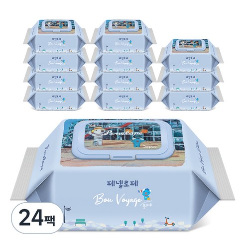 페넬로페 본보야지 퐁피두 아기물티슈 캡형, 75g, 20매, 24개