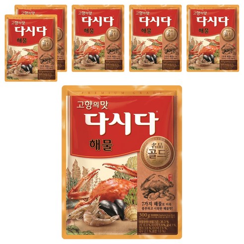 다시다 명품골드 해물, 300g, 6개
