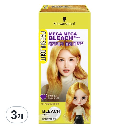 프레쉬라이트 헤어 탈색제, 130ml, 3개