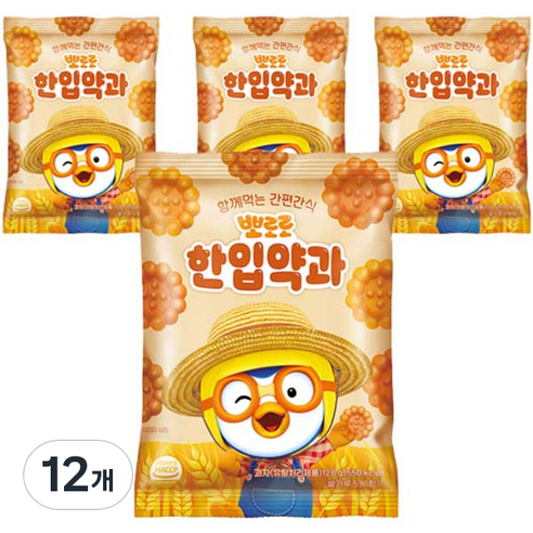 어니스트에프엔비 뽀로로 한입약과, 120g, 12개