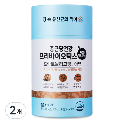 종근당건강 프리바이오틱스 FOS, 30회분, 2개