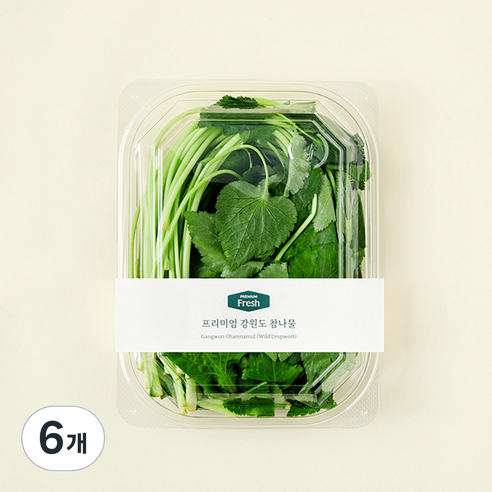 프리미엄 강원도 참나물, 130g, 6개