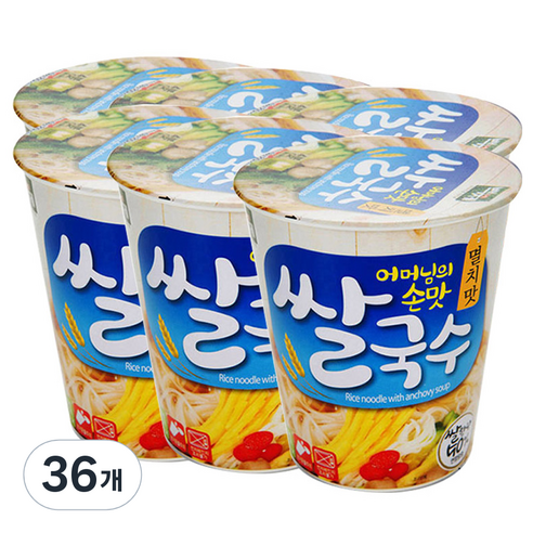 백제 쌀국수 멸치맛, 58g, 36개