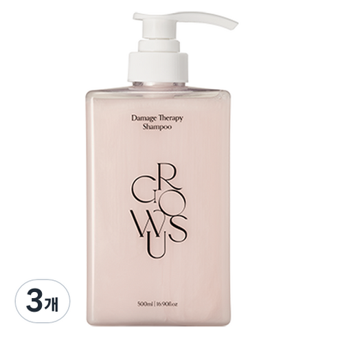 그로우어스 데미지 테라피 샴푸, 500ml, 3개