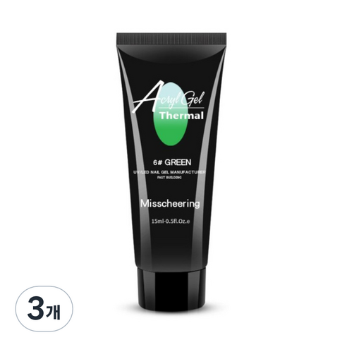 에스떼오뜨젠 스위스녹스 셀프 인조 손톱 연장 폴리젤 15ml, 그린, 3개