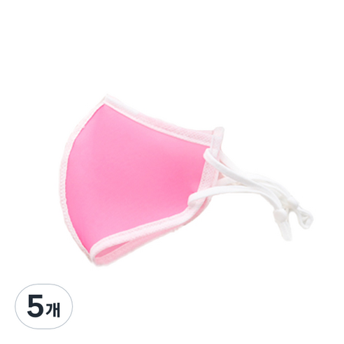 주누하우스 물놀이 워터 마스크 S, 1매, 5개, 핑크