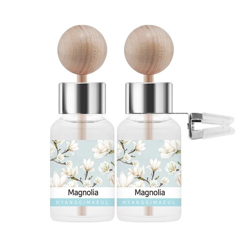 향기마을 차량용 에어컨 디퓨저 17ml 2p, 목련, 1세트
