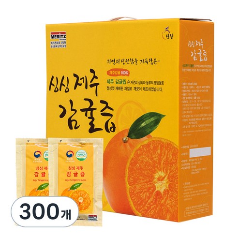 싱싱 제주 감귤즙, 100ml, 300개