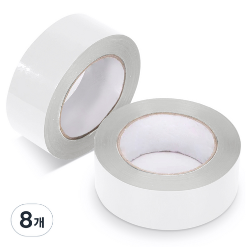 아뜰라임 다양한 박스 포장 색상 컬러 테이프 4.5cm, 화이트, 8개