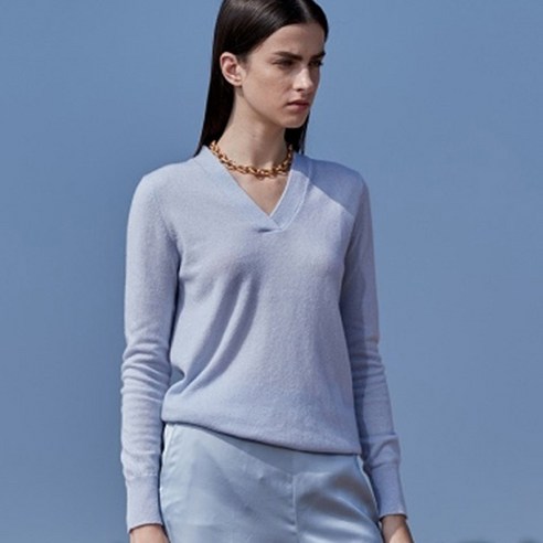 퓨어캐시미어뉴욕 여성용 Cashmere 100 V Neck Sweater