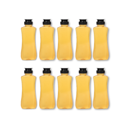 리빙패밀리 원터치 꿀병 용기 블랙뚜껑, 500ml, 10개