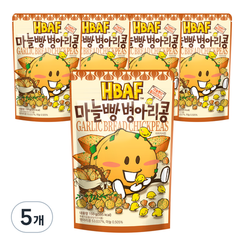 바프 마늘빵 병아리콩, 150g, 5개