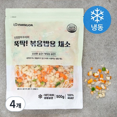 친정엄마꾸러미 뚝딱! 볶음밥용 채소 (냉동), 500g, 4개